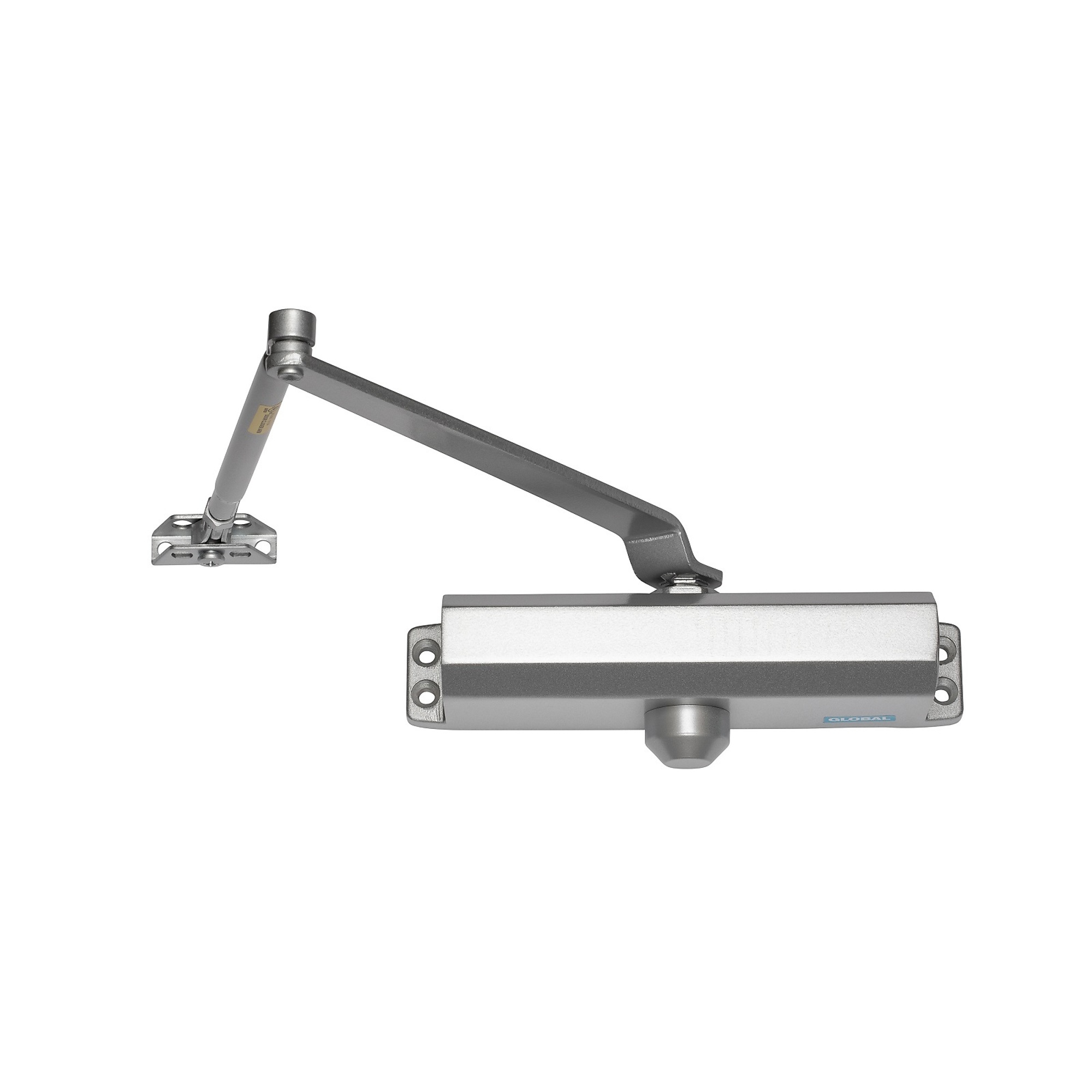 Global Door Controls, Streamline Commercial Grade 1 Door Closer with Backcheck in Aluminum - Size 3, #TC2203-BC-AL
